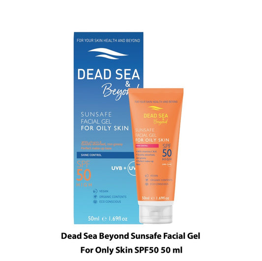 Dead Sea & Beyond Sunsafe Facial Gel For Oily Skin SPF 50 - Yağlı Ciltler İçin Özel Güneş Koruyucu Jel 50 ML