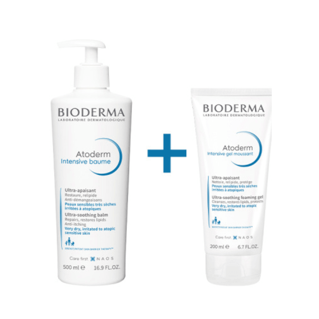 Bioderma Atoderm Intensive Balm 500 ml & Bioderma Atoderm Intensive Gel Moussant 200 ml