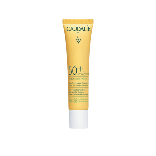 Caudalie Vinosun Very High Protection Lightweight Cream SPF50+ - Karma yağlı ciltler için yüksek koruma sağlayan güneş koruyucu fluid krem SPF50+ 40 ML