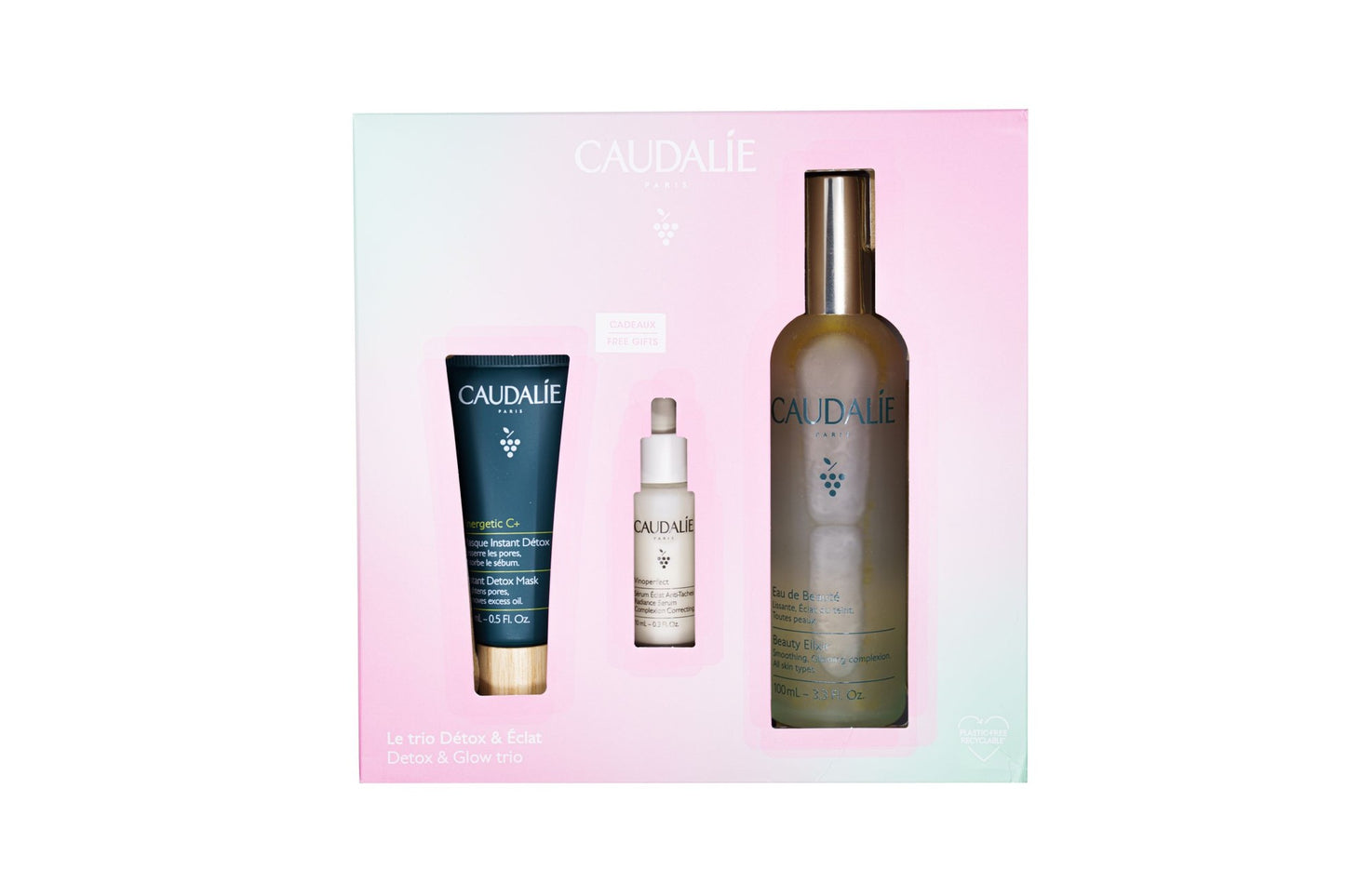 Caudalie Beauty Elixir Detox & Glow Trio Set Arındırıcı & Işıltı Verici Bakım Seti